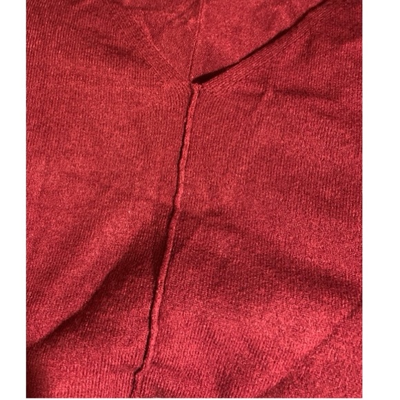 🍭 12 THOMPSON Maroon Red V-neck Sweater NWT 2X - Picture 5 of 12